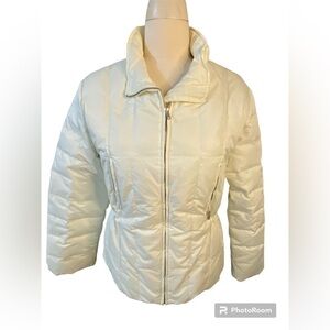1 Madison Down Filled Full Zip White Puffer Jacket Size Small